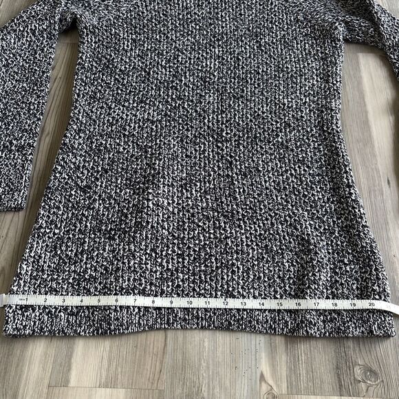 Bass black white pullover sweater Dress Cowl neck cotton blend  Size Large - Picture 8 of 8